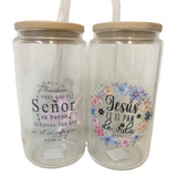 VASOS DE VIDRIO CON MENSAJE