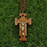 VARIETY OF NECKLACE WITH WOOD CROSSES