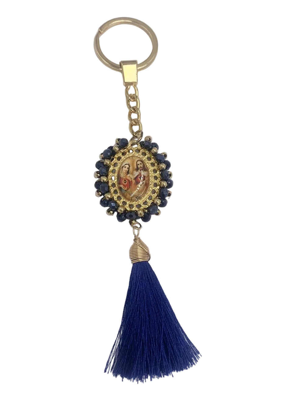 OUR LADY OF GUADALUPE & OTHER BEADED KEYCHAINS