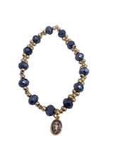 GOLD AND COLORFUL BRACELETS WITH DIFFERENT MEDALS