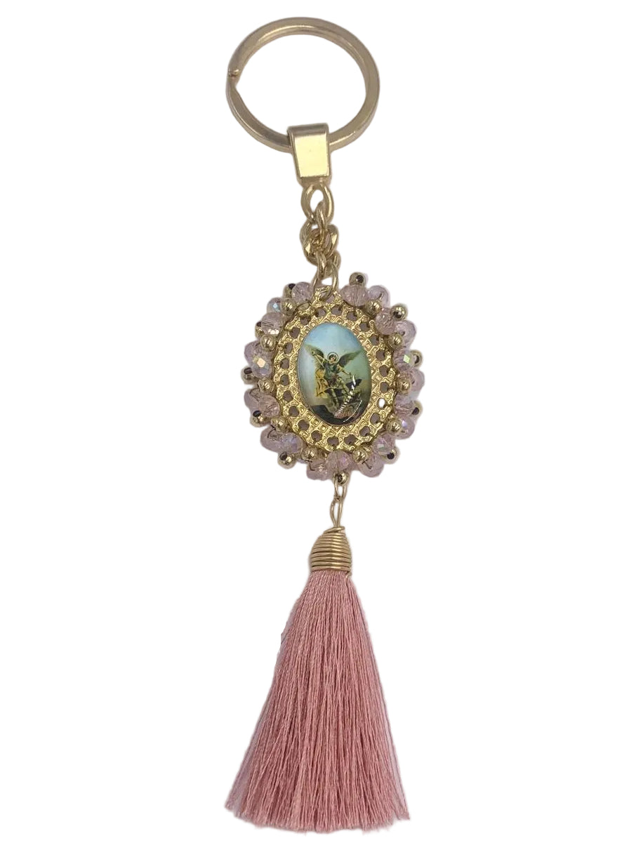 OUR LADY OF GUADALUPE & OTHER BEADED KEYCHAINS
