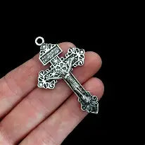 SMALL PARDON CRUCIFICCION 2" SILVER