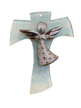 10X7.9" MURAN OGLASS ANGEL CROSS D-5