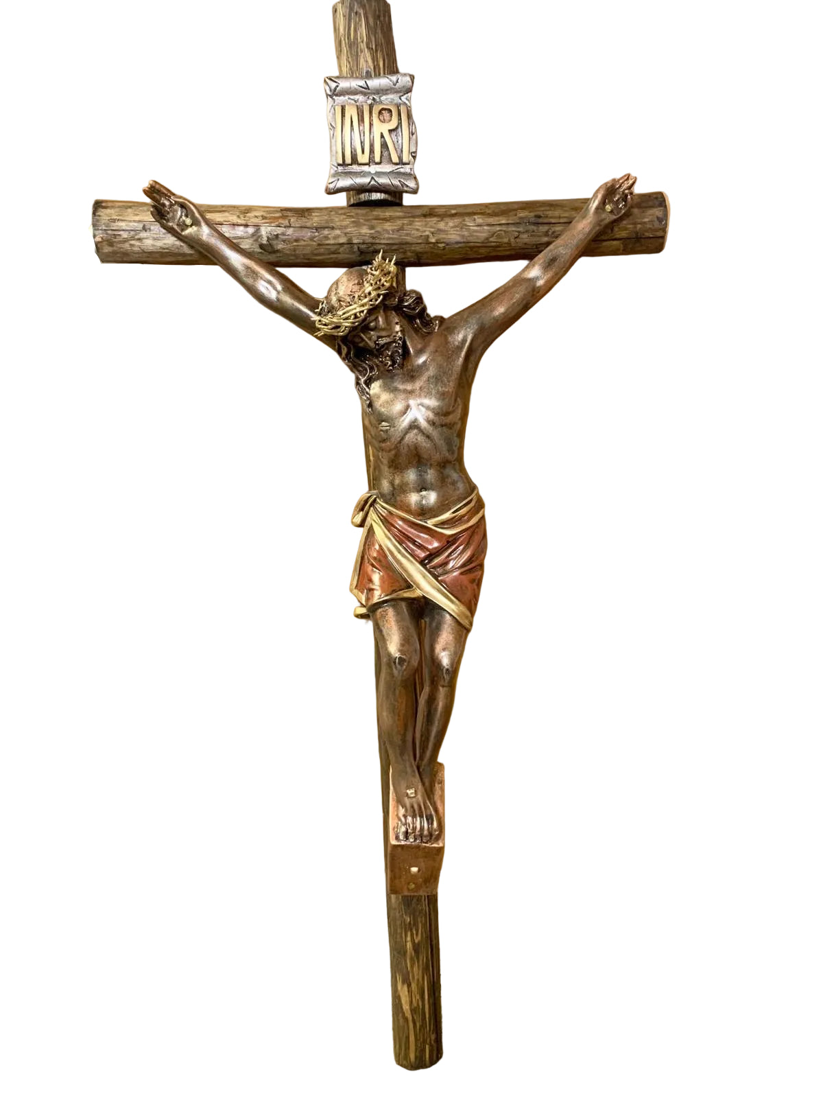BRONZE CRUCIFIX WITH TRUNK CROSS #48