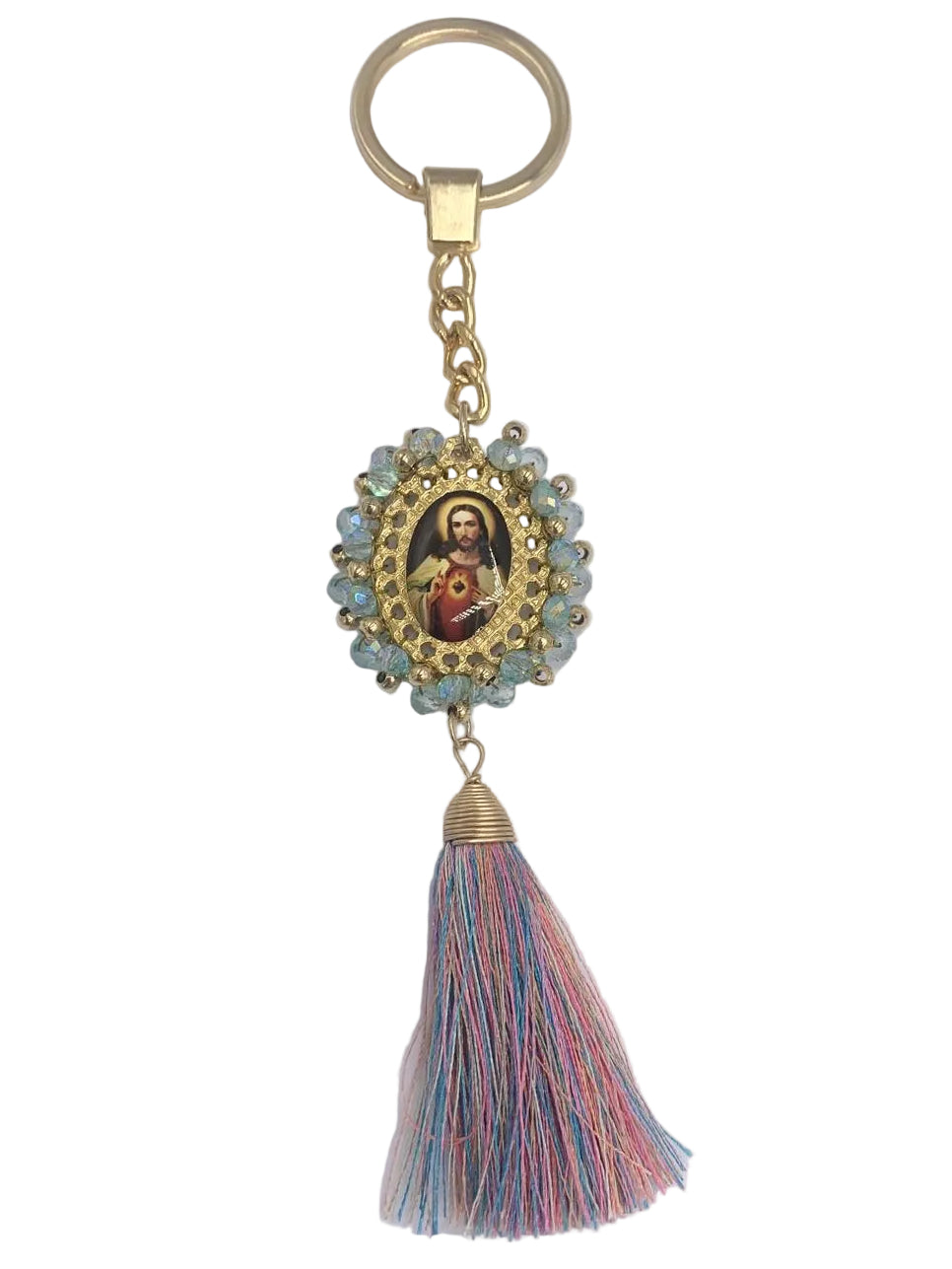 OUR LADY OF GUADALUPE & OTHER BEADED KEYCHAINS