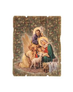 11 1/4" x 14" Divine Mercy Large Vintage Wooden Plaque