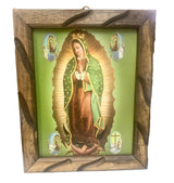 CUADRO RUSTICO MINI DE GUADALUPE 9X11