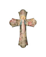 10" Laser Cut Wood Vintage Cross