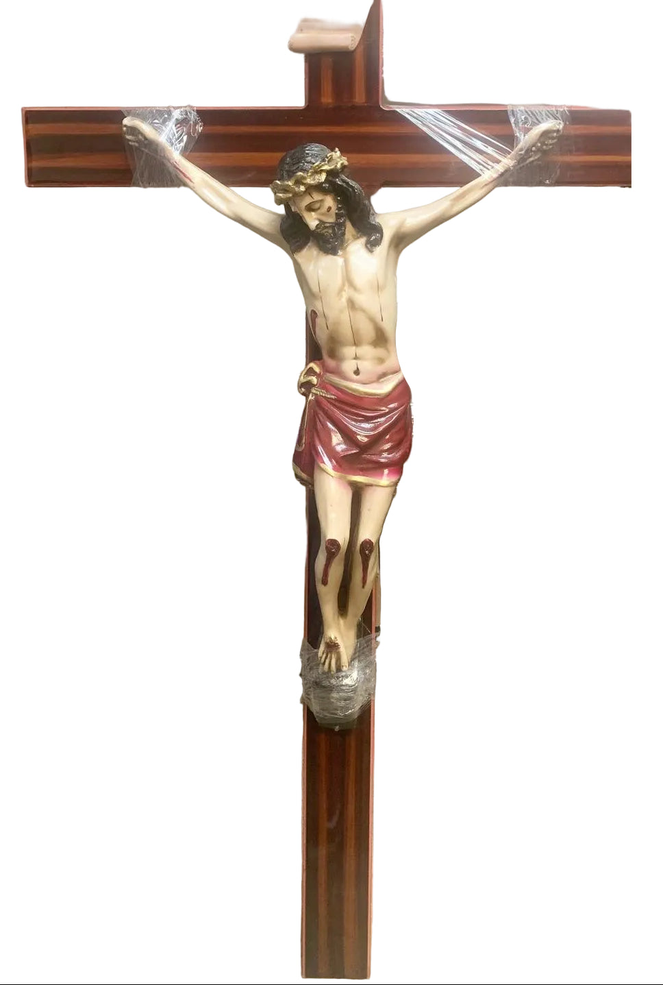 3'9 CRUZ DE TABLA CON DETALLES DE BRONZE