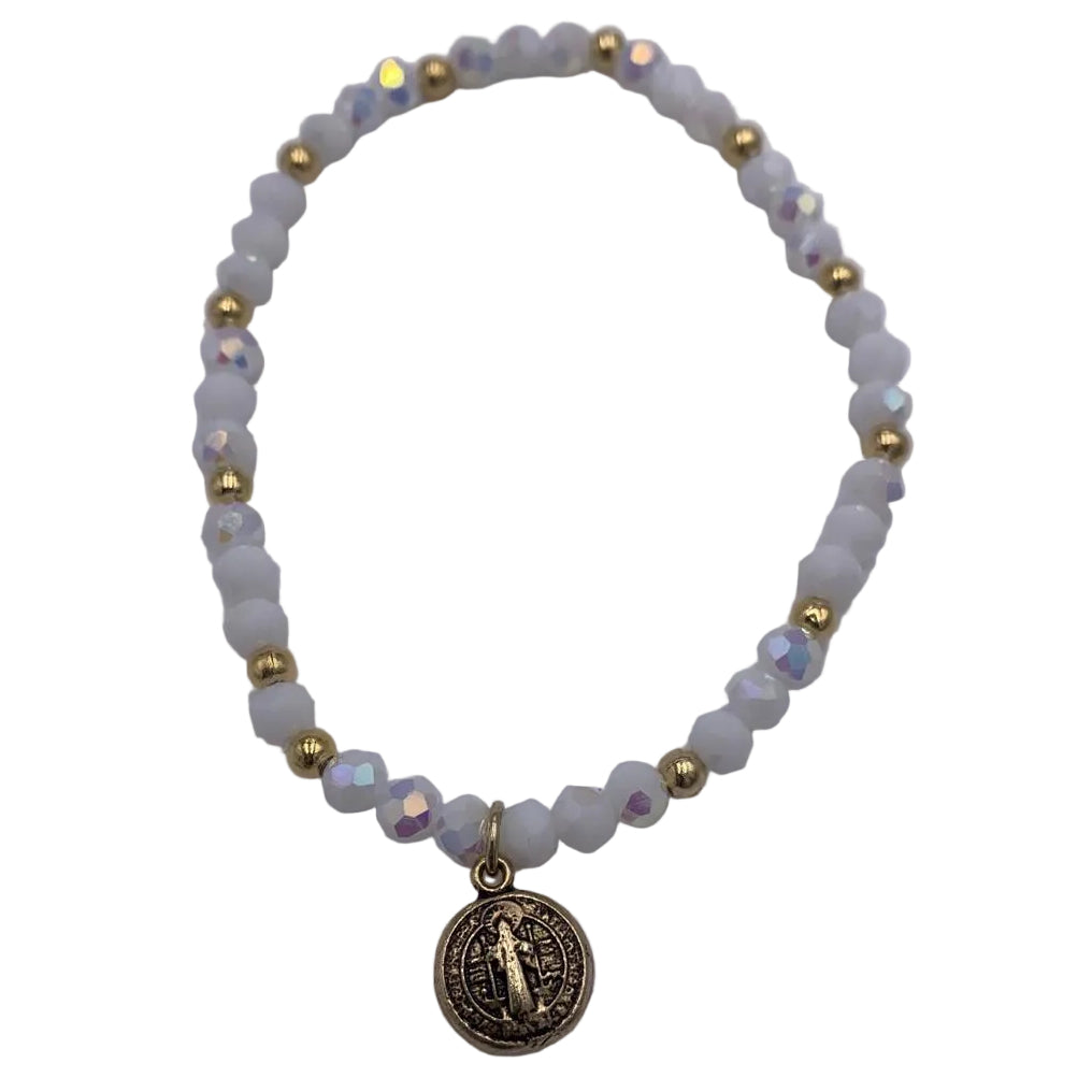 COLORFUL BRACELETS WITH ST. BENIDICT MEDAL