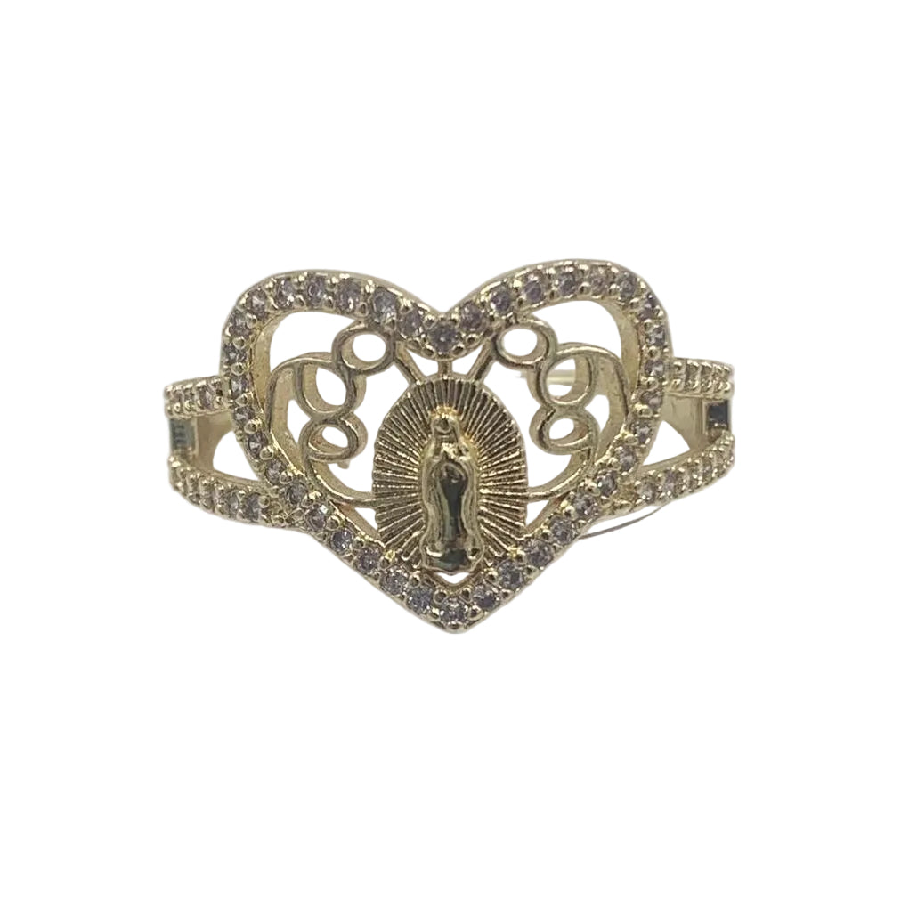 OUR LADY OF GUADALUPE HEART RING