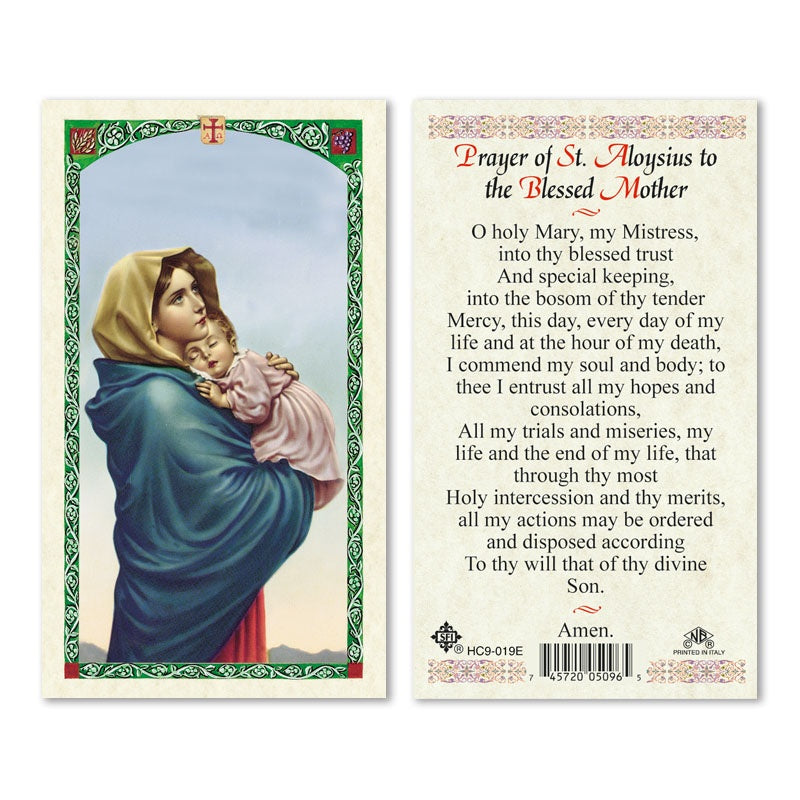 MADONNA OF THE STREET - PRAYER TO ST ALOYSIUS