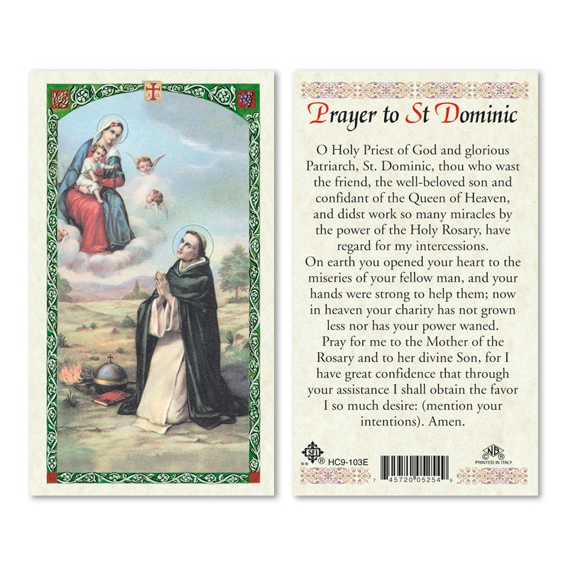 ST DOMINIC Prayer Card