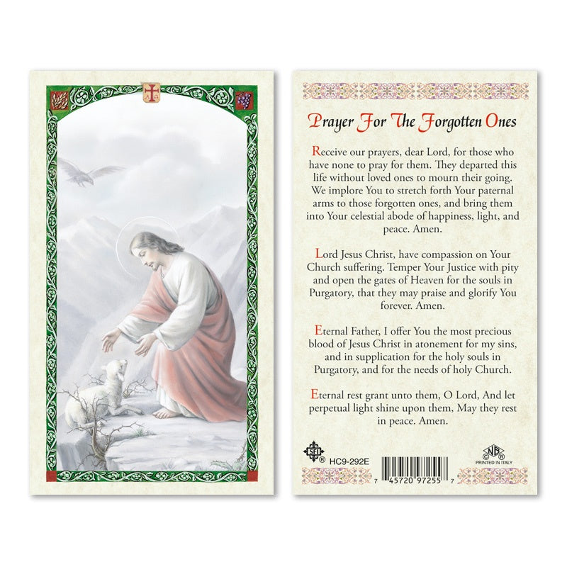 JESUS WITH LAMB - PRAYER FOR FORGOTTEN ONE