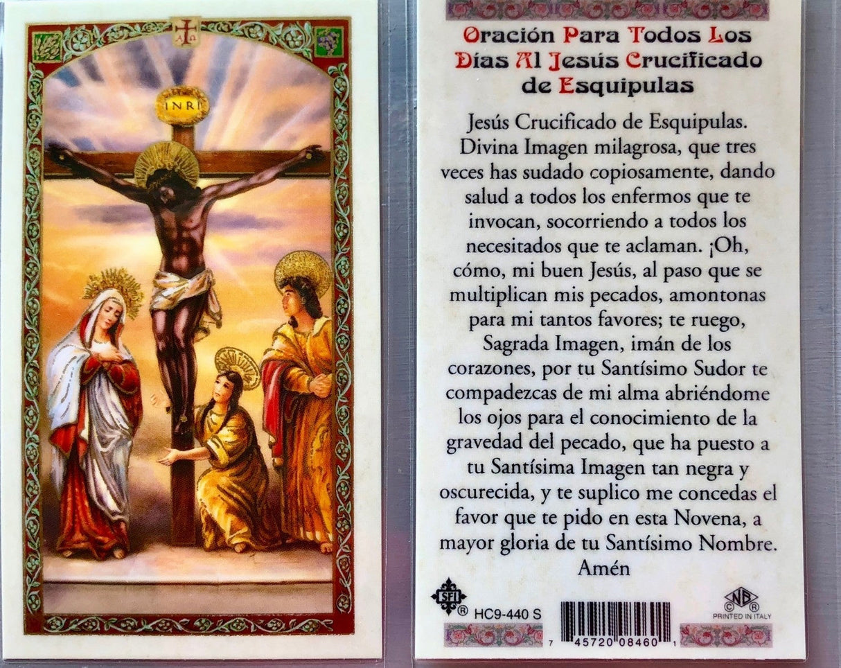 Jesus Crucificado de Esquipulas Prayer Card (Spanish)
