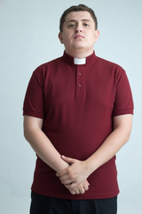 Priest polo shirt in Black, 100% cotton