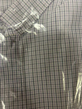 Blue plaid shirt with Priest Collar