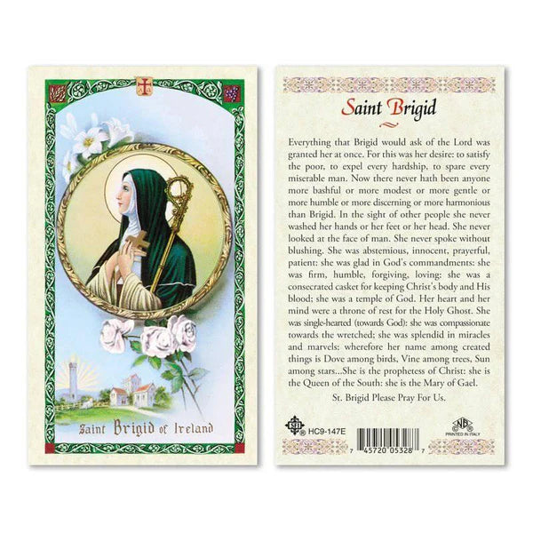 Prayer Card Prayer to Saint Brigid Laminated