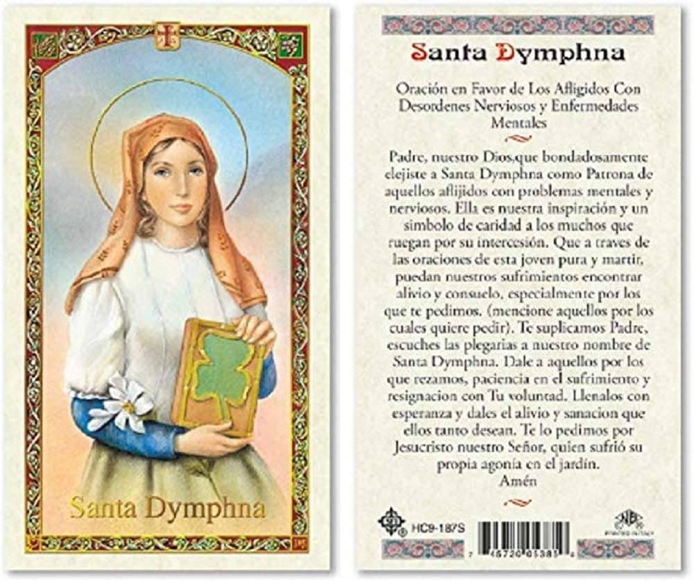 Santa Dymphna Estampa - Plastificada