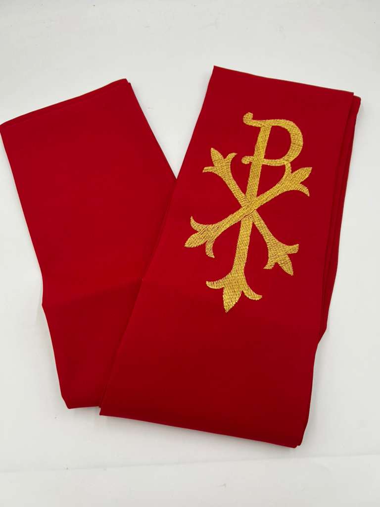 Red Embroidery Stole