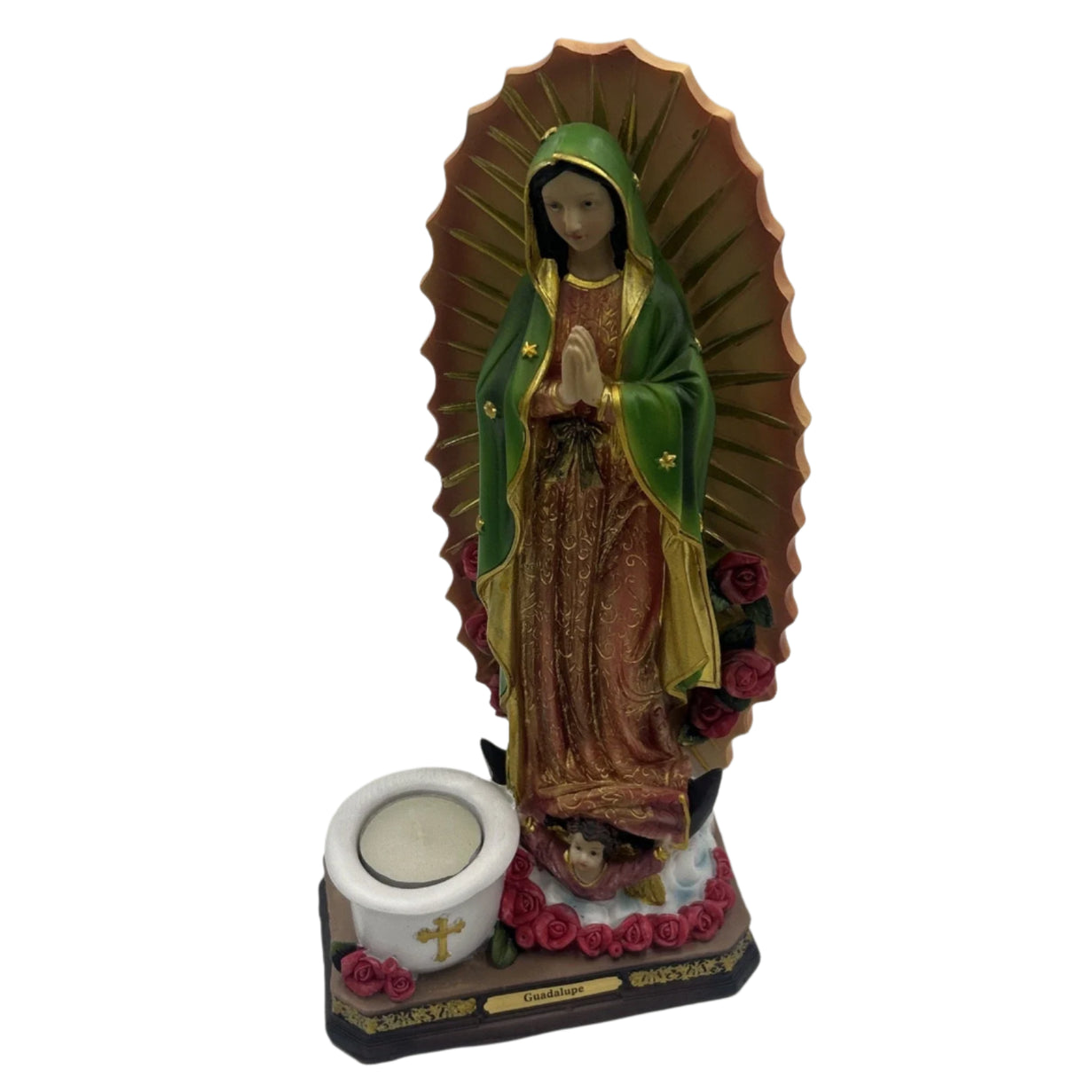 GUADALUPE CANDLE HOLDER 12"-04