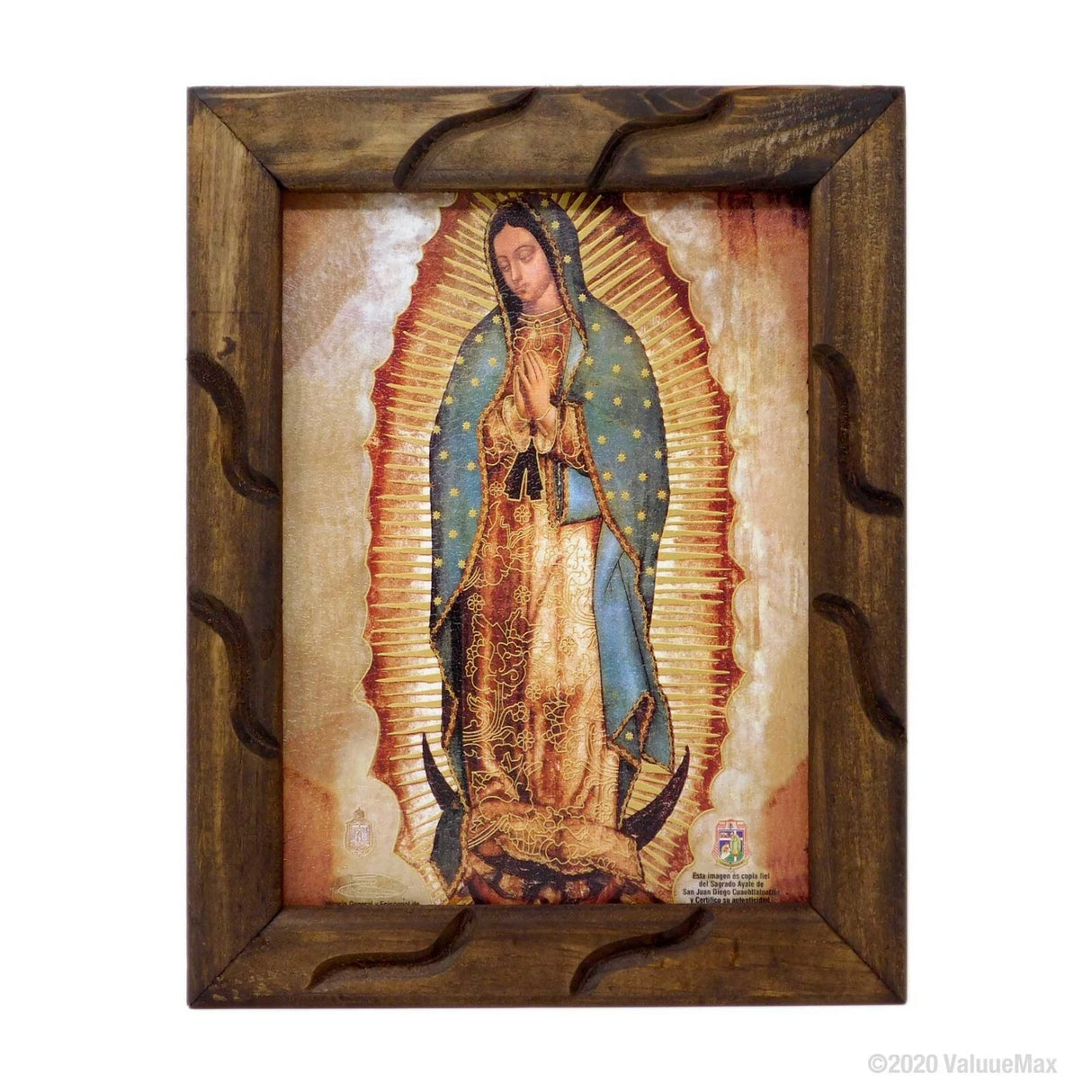 Our Lady of Guadalupe - 12” Rustic Frame