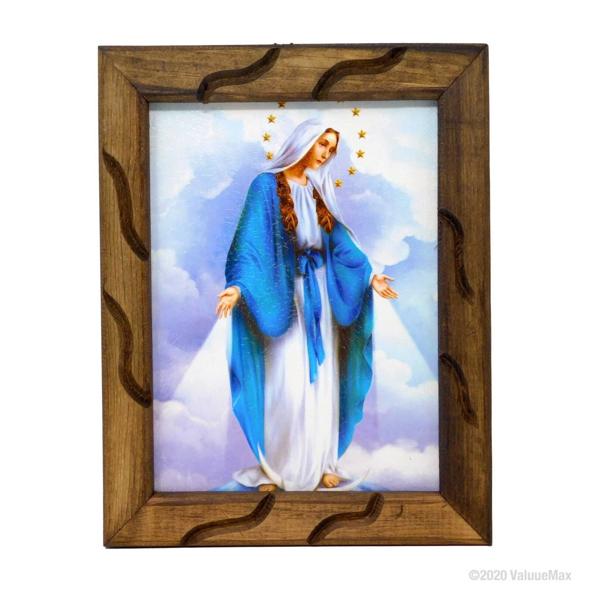 Our Lady of Grace - 12" Rustic Frame