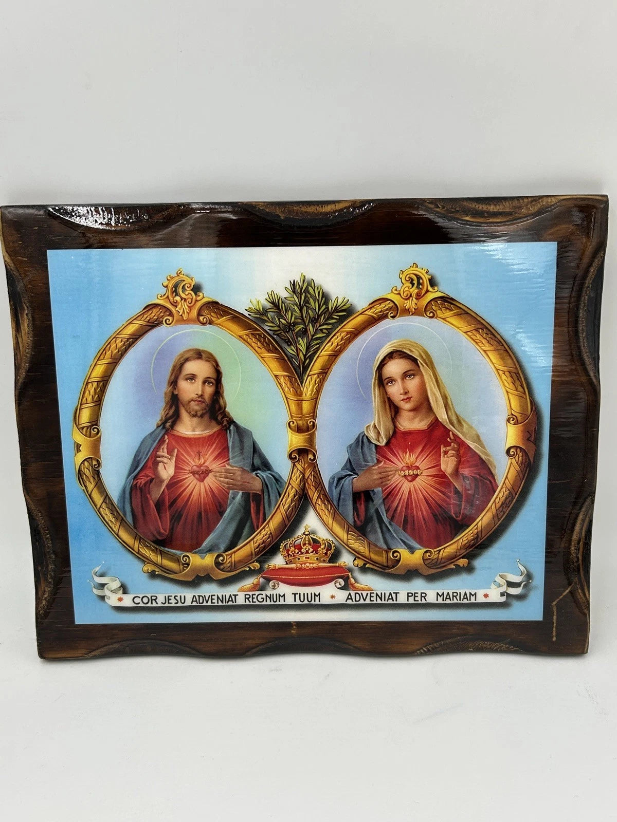 SACRED HEART OF JESUS AND IMMACULATE HEART OF MARY 12¨ FRAMED ART