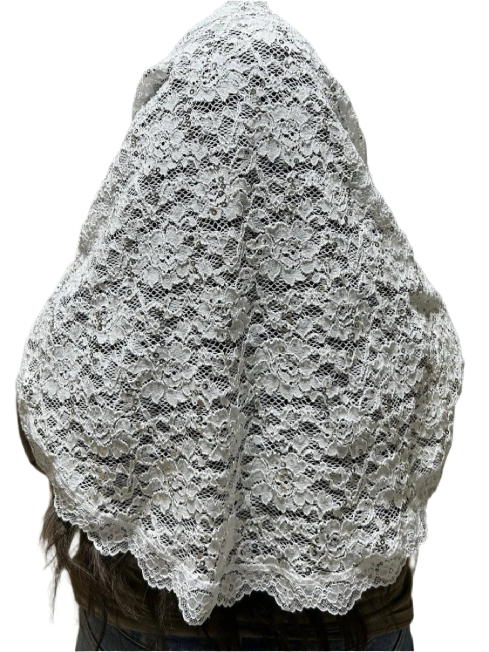 FLORAL WHITE VEIL