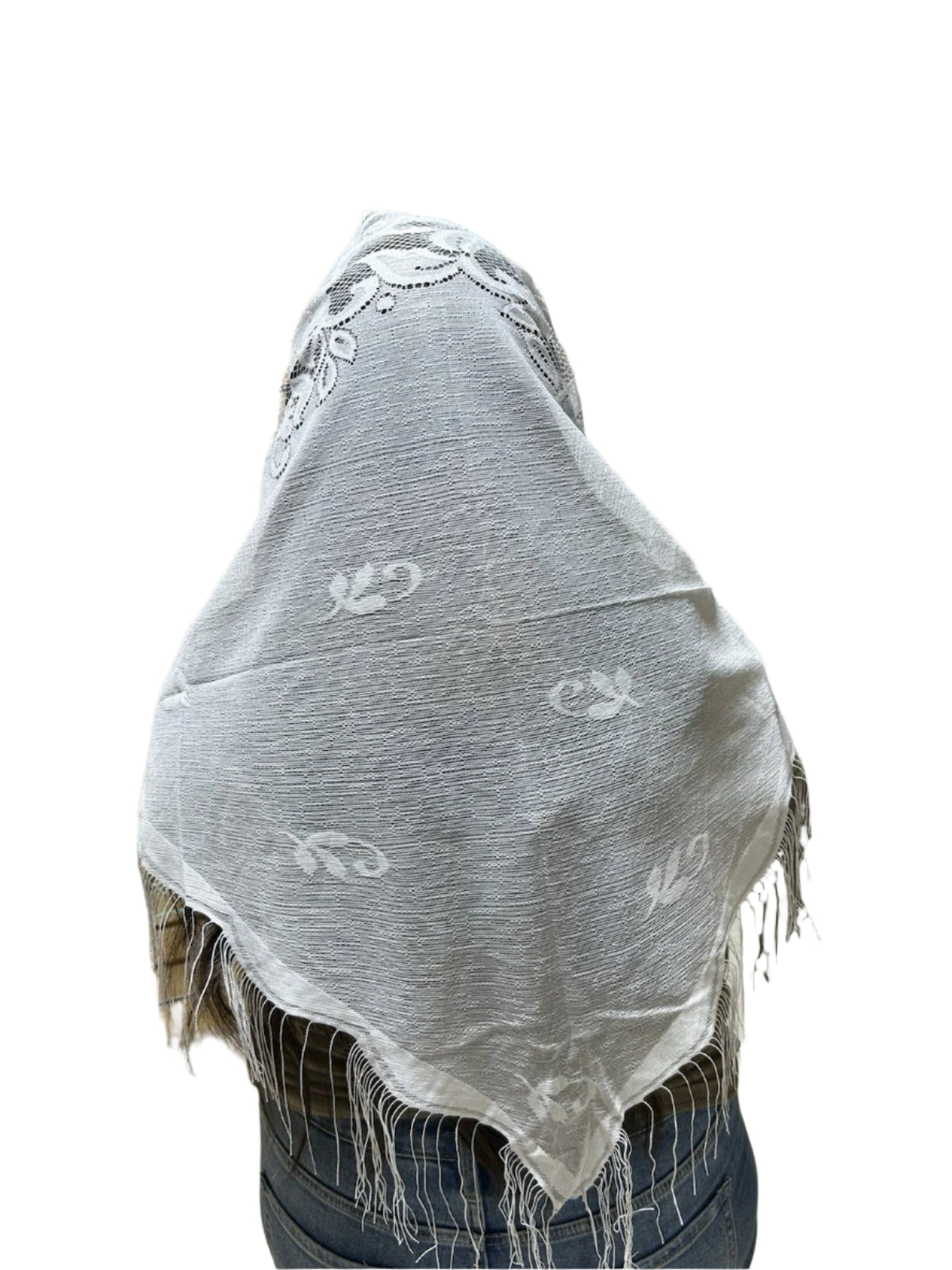WHITE VEIL W/T TASSELS
