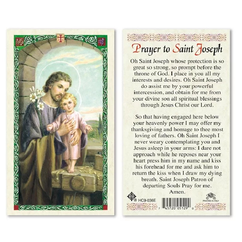 Prayer to Saint Joseph - Laminated Prayer card