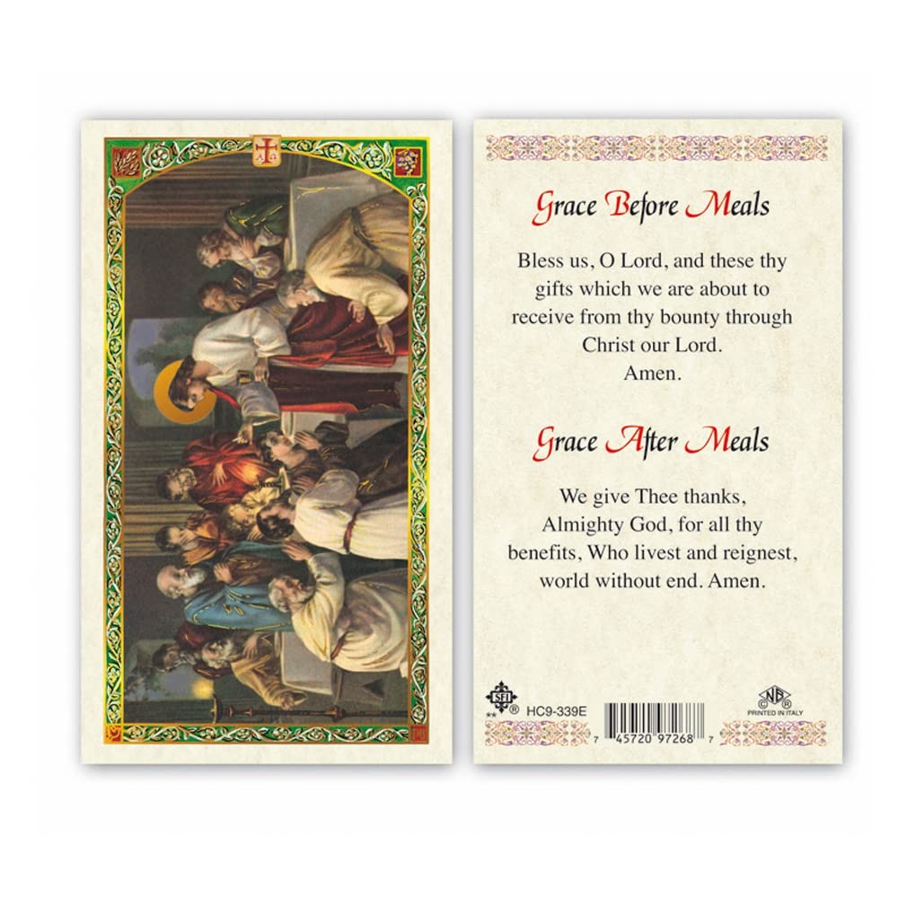 Grace Before Meals Laminated Prayer Card
