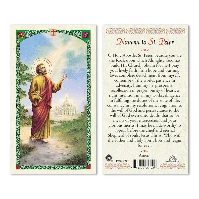Saint peter prayer card