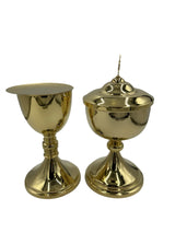 Chalice paten & Ciborium Set Brass Gold plated