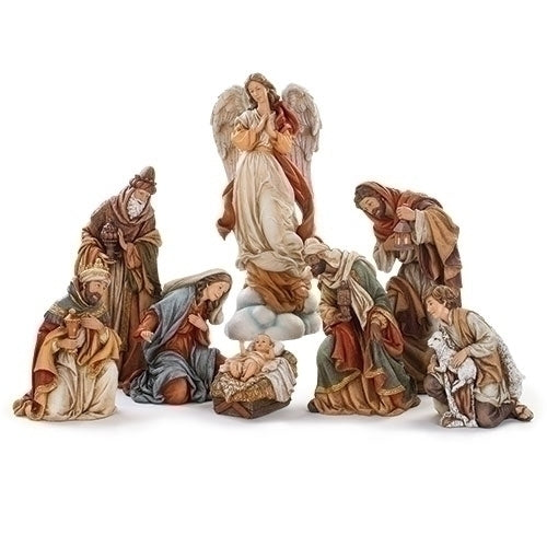 17"H 7 PC ST NATIVITY; 3 KINGS