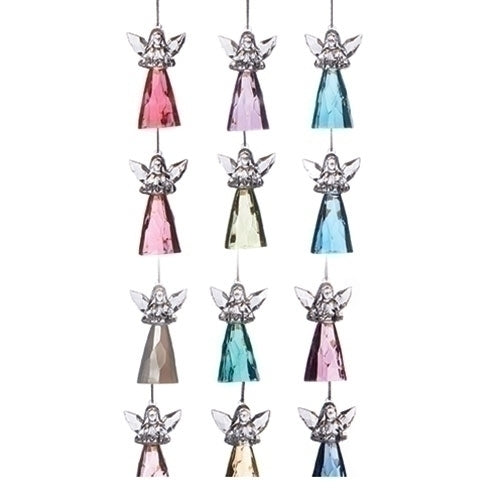 3"H BIRTHSTONE ANGEL 12 ASST
