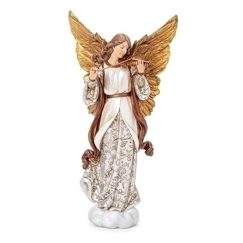 12.5"H ANGEL W/ VIOLIN FIGURE